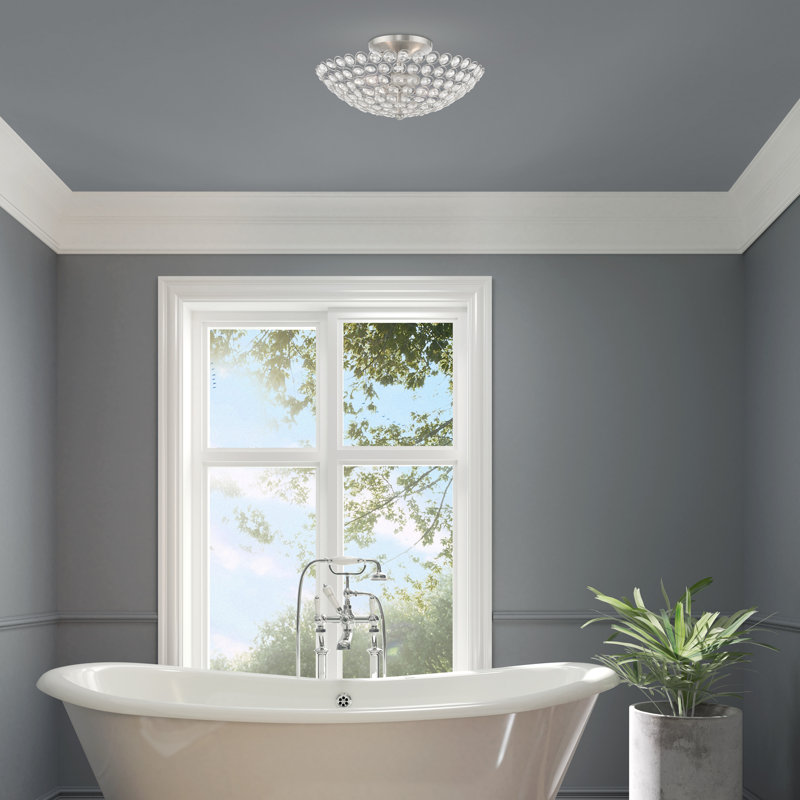 Ludie Semi Flush Mount, 6" H x 13" W x 13" D