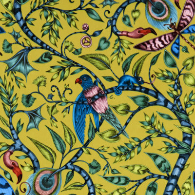 Animalia Rousseau Velvet-Lime Fabric