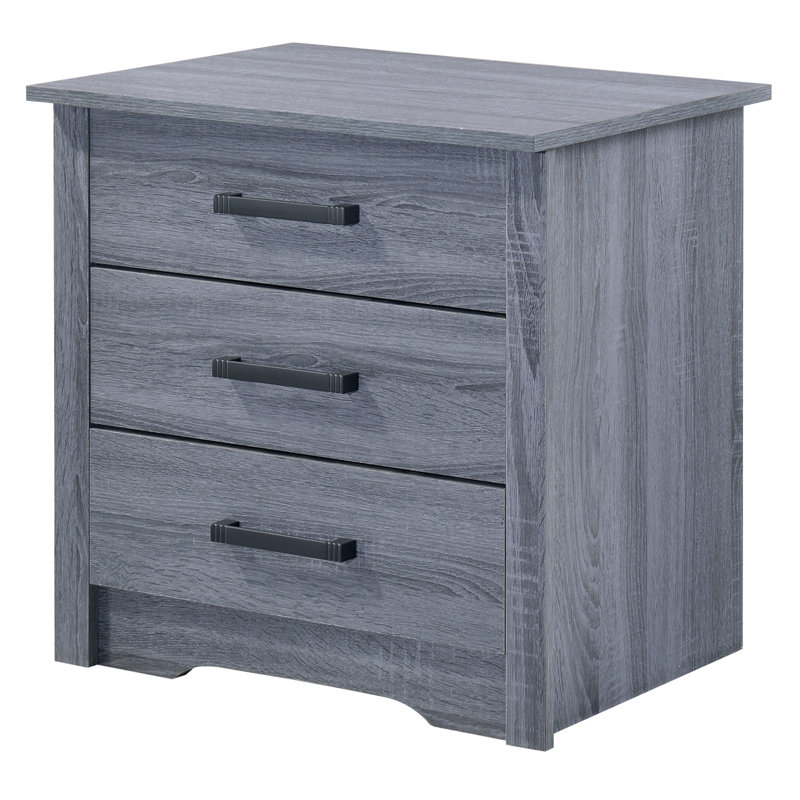 Contemporary Nightstand, Gray