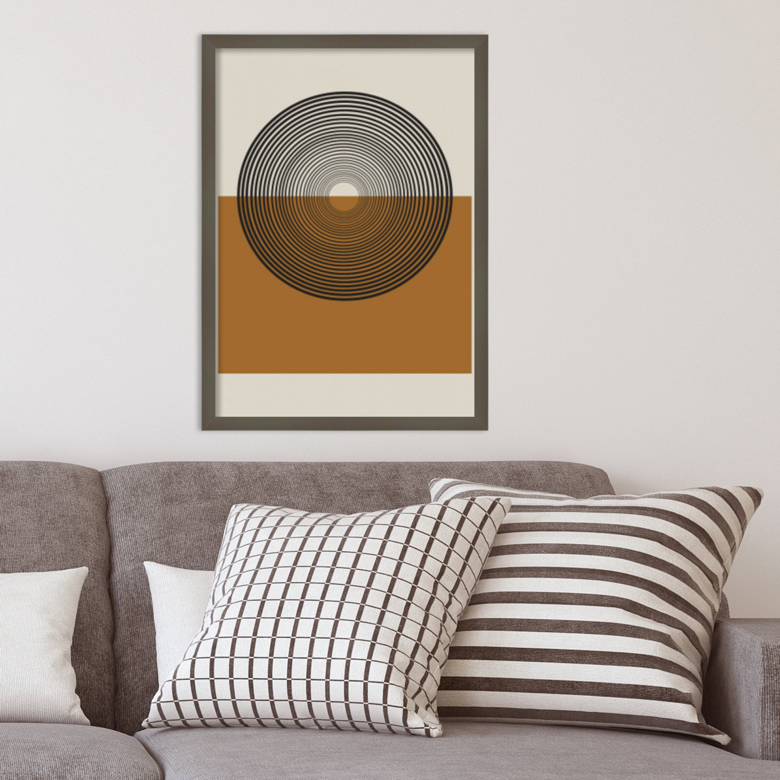 Retro Landscape by The Miuus Studio, Gray, 25" H x 18" W x 1" D