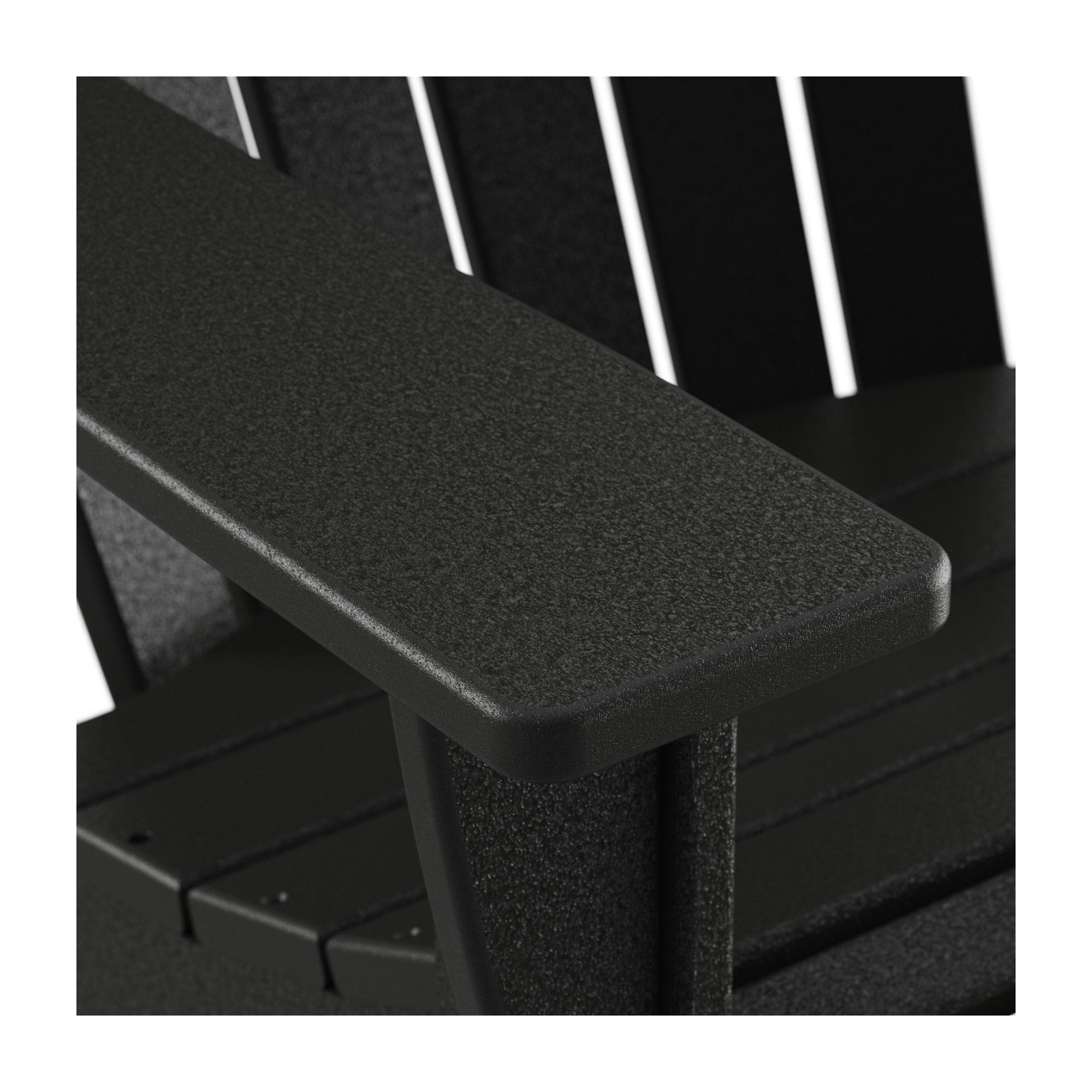 POLYWOOD Nautical Curveback Adirondack Chair, Black