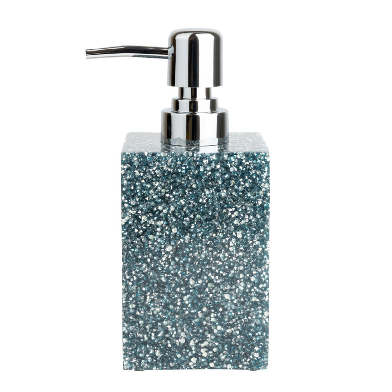 Sparkles Home Luminous Rhinestone Resin Soap Dispenser | Freestanding Dispenser for Bathroom & Kitchen, Ice