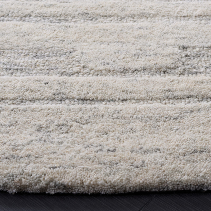 Harvest Hand Tufted Wool Solid Color Indoor Rug, Round 6'