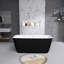 59"L x 28"W Freestanding Soaking Acrylic Bathtub with Chrome Drain and Overflow-64524307