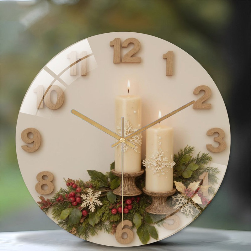Horloge murale de Noël 12 po
