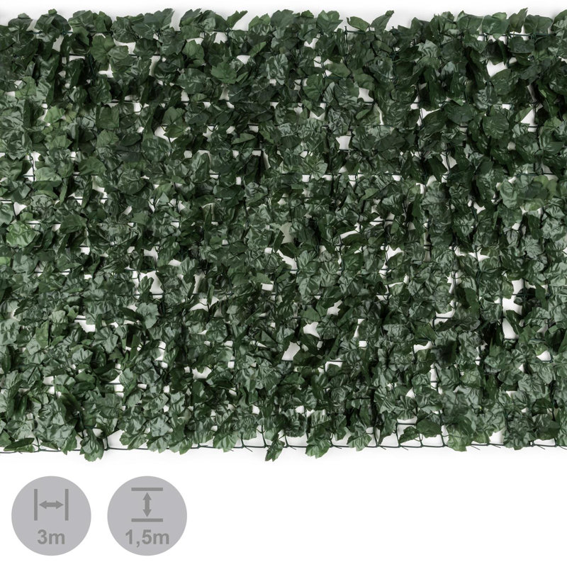 Ivy Balcony Privacy Fence Panel, Dark Green, 300cm x 150cm