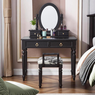 Coiffeuse avec miroir, tiroirs