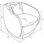 Fauteuil d'appoint pivotant Harlan Green