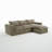Boneless 4 - Piece Upholstered Chenille Modular Sectional Sofa with Removable Ottoman– Fully Compressed, No Assembly Required-1283040804