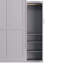 Queen Size Murphy Bed, Solid + Manufactured Wooden Queen Wall Bed with 2 Wardrobe and Storage Shelf, Multifunctional Foldable Platform Bedframe for Guest-Room, Bedroom, Grey-95716738-95716767