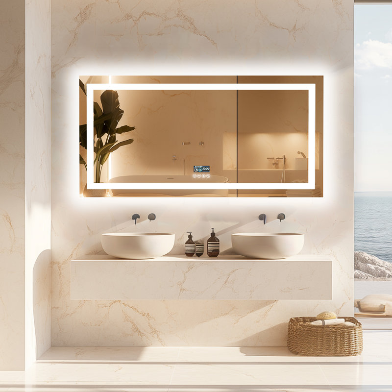 Miroir de salle de bain Led, 24 po x 47,2 po