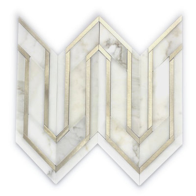 Marble Chevron Wall & Floor Tile