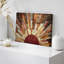 «Western Wood Effect Landscape Brown Sun Rays», impression rustique sur toile encadrée-93389056-119598448-93389052