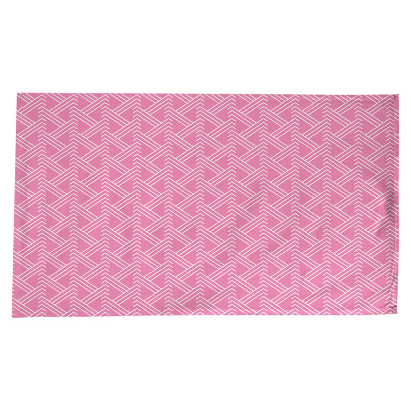Classic Zig Zag Tablecloth, Pink/White