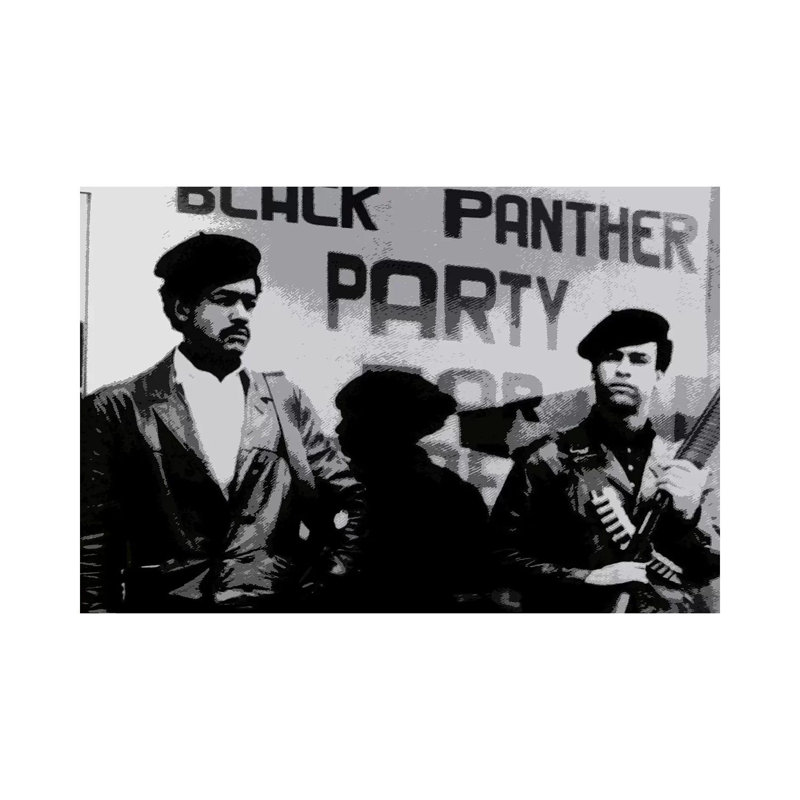 Black Panther Party - impression d'art graphique, Toile tendue, H 8 po x l 12 po x P 0,75 po