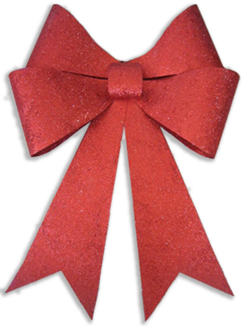 30" Glitter Bow, Red
