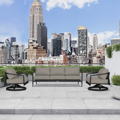 Namban 3 Piece Sofa Set with Swivel
