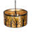 3 - Light Textured Black Drum Pendant