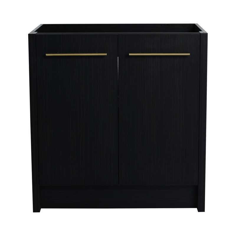 Bathroom Vanity 30 Inch Freestanding - Black Chestnut, Modern Mesmerizing Model, Soft-Close Door, Ample Storage Seductive Model Touch, Availability