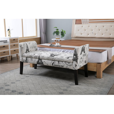 Brochu Polyester Upholstered Storage Bench