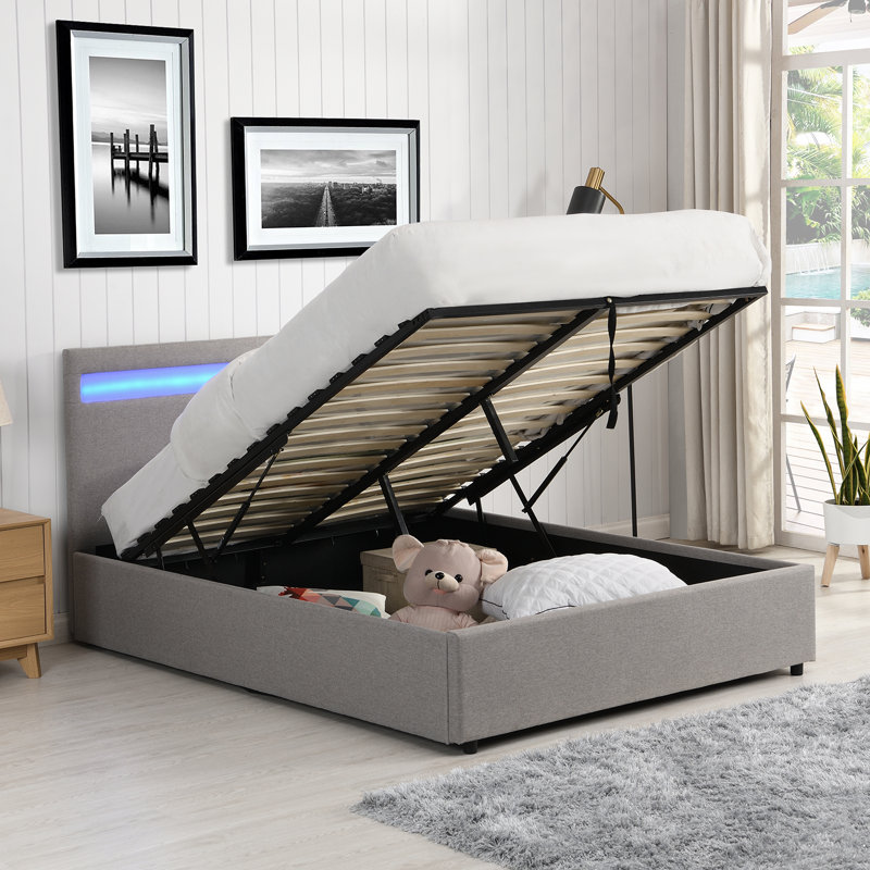 Mercutio Upholstered Ottoman Storage Bed, Small Double (4')