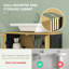 HOMCOM Under Sink Bathroom Cabinet Bamboo U-Shape Slot Natural and Black