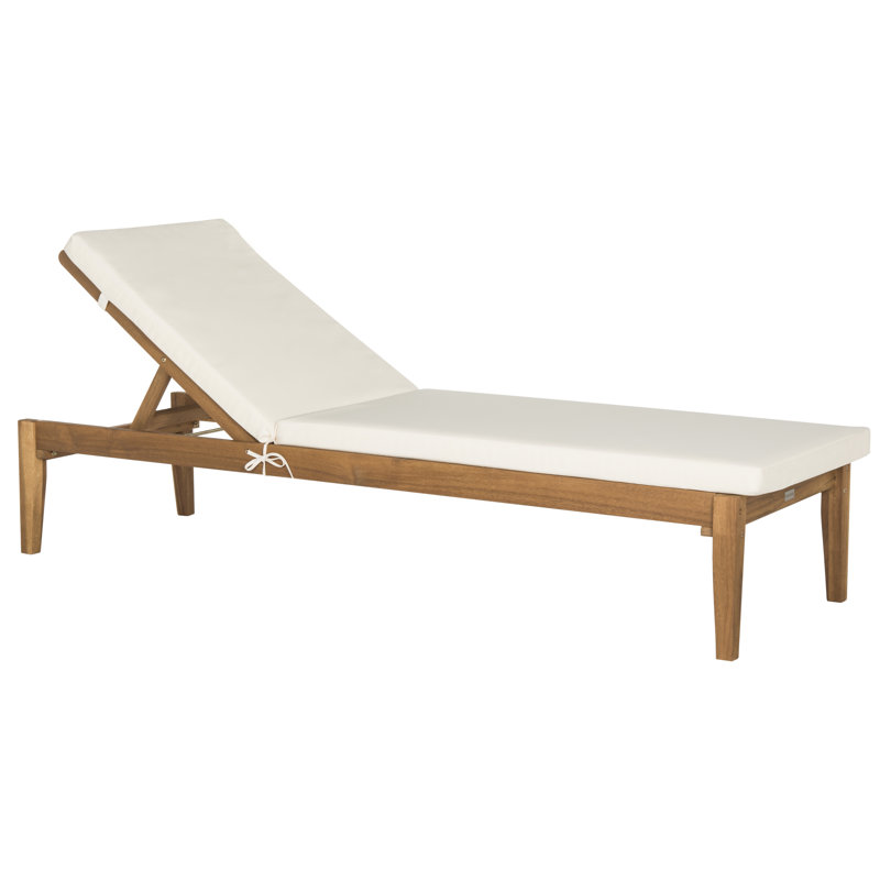 Chaise longue d'extérieur en acacia Ruark, Naturel