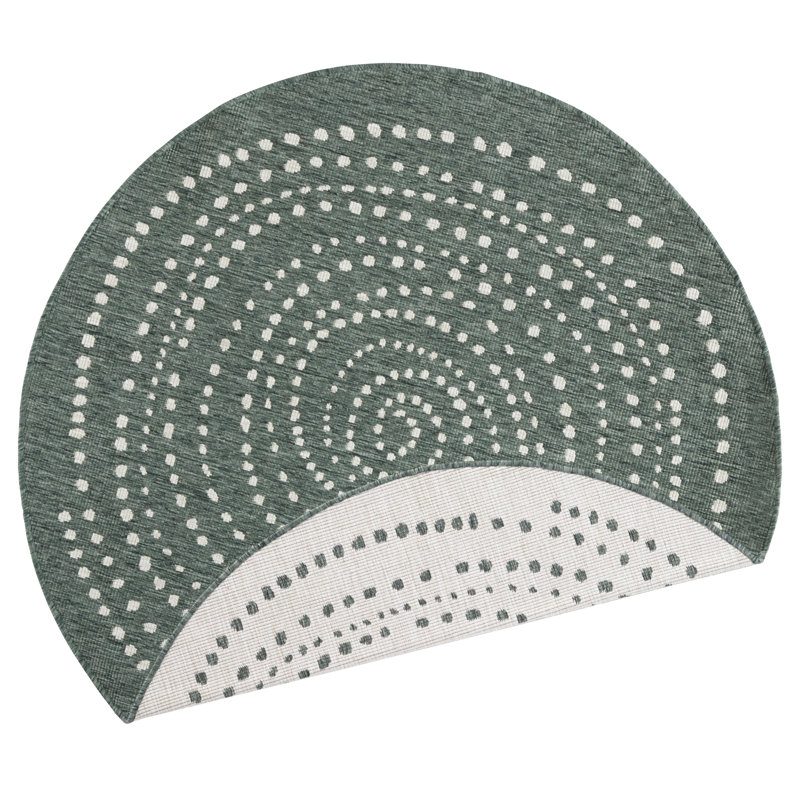 Bali Flatweave Green Rug, Round 200cm