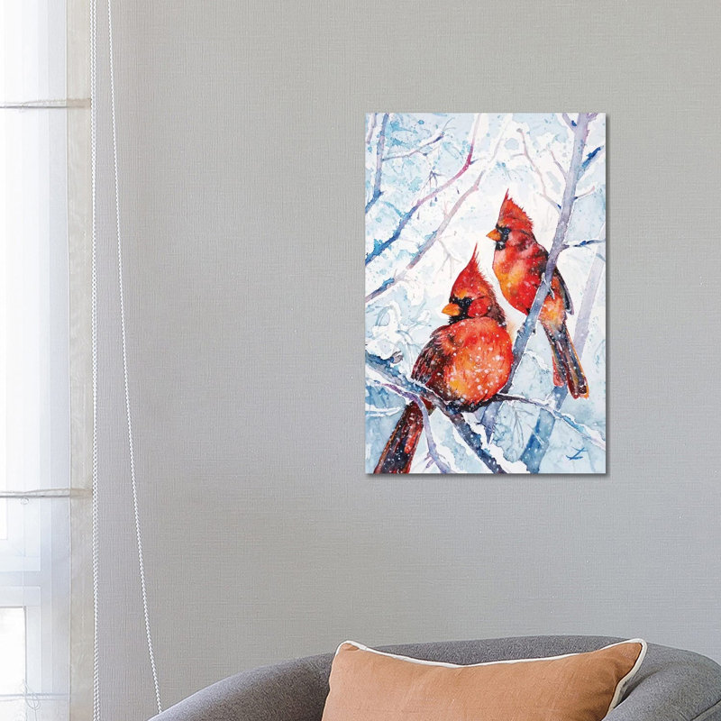 Flames Of Winter by Zaira Dzhaubaeva - Wrapped Canvas Painting, 66.04 cm H x 45.72 cm W x 1.91 cm D