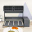 Grand lit escamotable mural avec bureau et tablettes de rangement-232492743