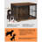 XL Large Dog Crate Furniture, Indoor Dog Kennel Furniture with Barn Door, Wooden Tall Dog Crate, Heavy Duty Dog Cage for Large Dogs, Side End Table, Anti-Chew-778718988-766147003