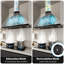 Hotte de cuisine 36 pouces 900 CFM convertible à 4 vitesses en acier inoxydable noir avec bouton poussoir et lumières DEL-120430909