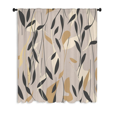 Rideaux à motif floral, voilages et voilages - 1 panneau