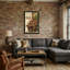 Fashion Gorilla tenant un verre dans un décor de jungle-820348852