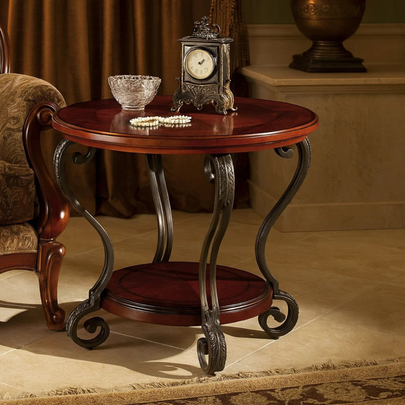 Coulombe Solid Wood Top End Table