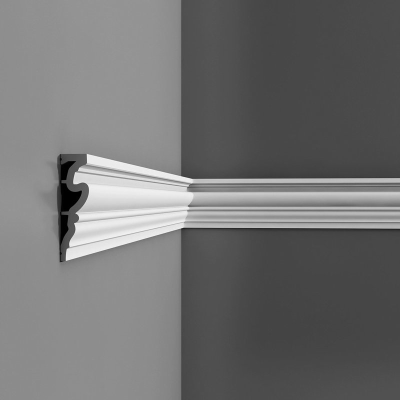 1-1/4 in D x 4-5/8 in W x 7' 6 in L Primed White Plain Polystyrene Panel Moulding