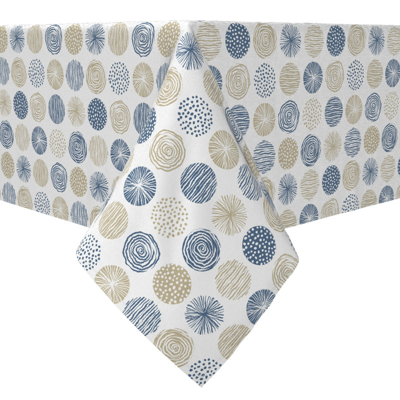 Rectangular Geometric Cotton Twill Tablecloth