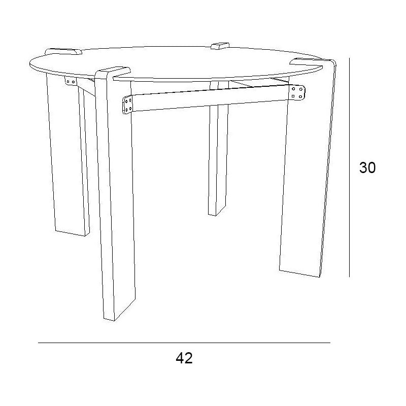 Table de salle à manger Davis, Chêne blanc