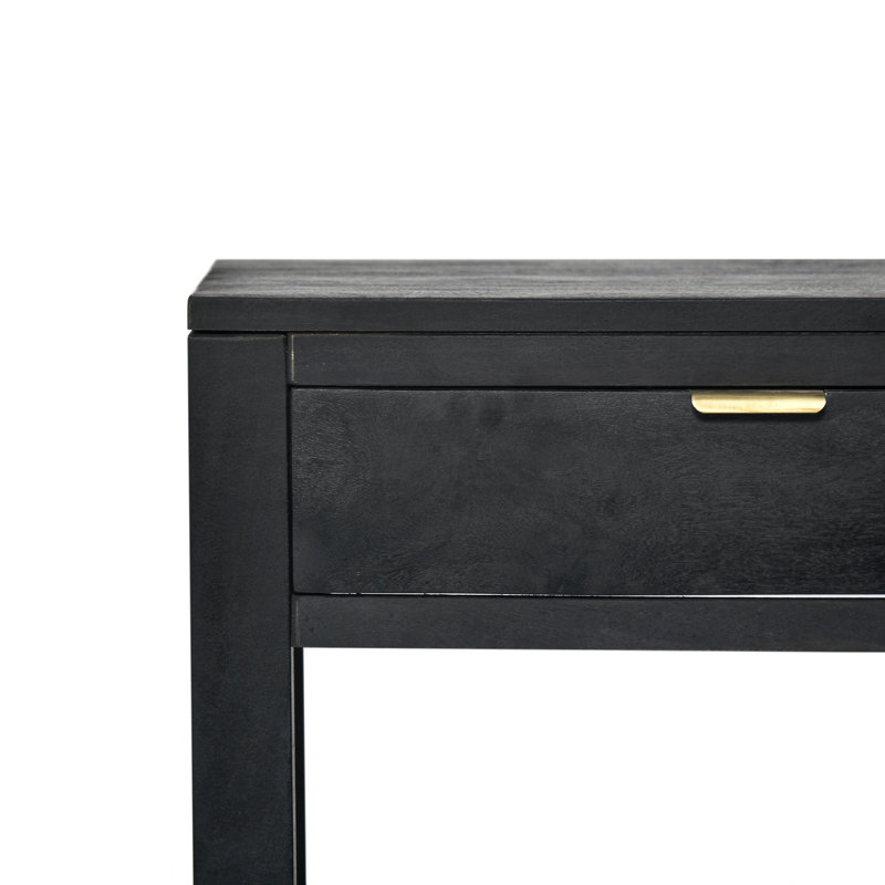 Bronner 40'' Solid Wood Console Table, Black