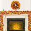 Ensemble de 2 décorations d'automne, guirlande d'automne 11,8 pi pour manteau de cheminée, décorations d'automne pour la maison, guirlande de feuilles d'automne, guirlandes de l'Action de grâce, guirlandes d'automne pour fête de mariage, feuilles jaune-vert