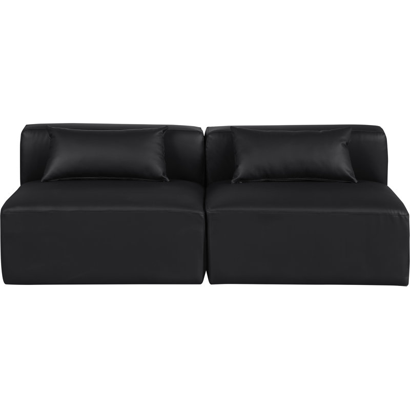 Canapé Houswerth, Cuir végétalien noir