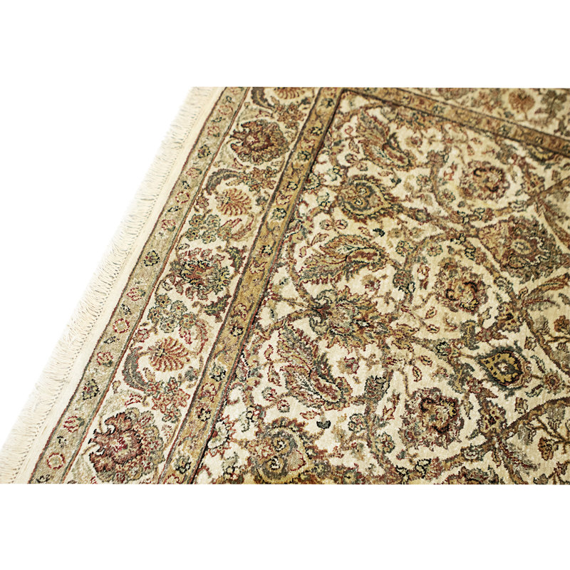 High-Quality Hand-Knotted Ivory Area Rug