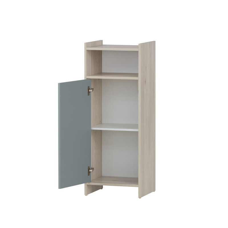 Leinaala Freestanding Bathroom Cabinet, Beige/Blue
