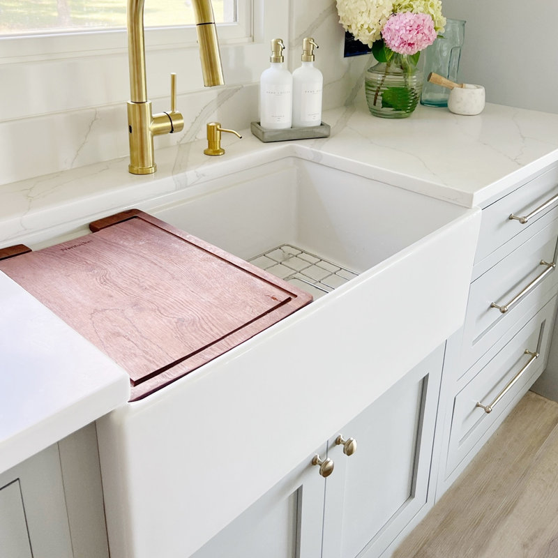 30'' L Farmhouse Single Basin Kitchen Sink, White
