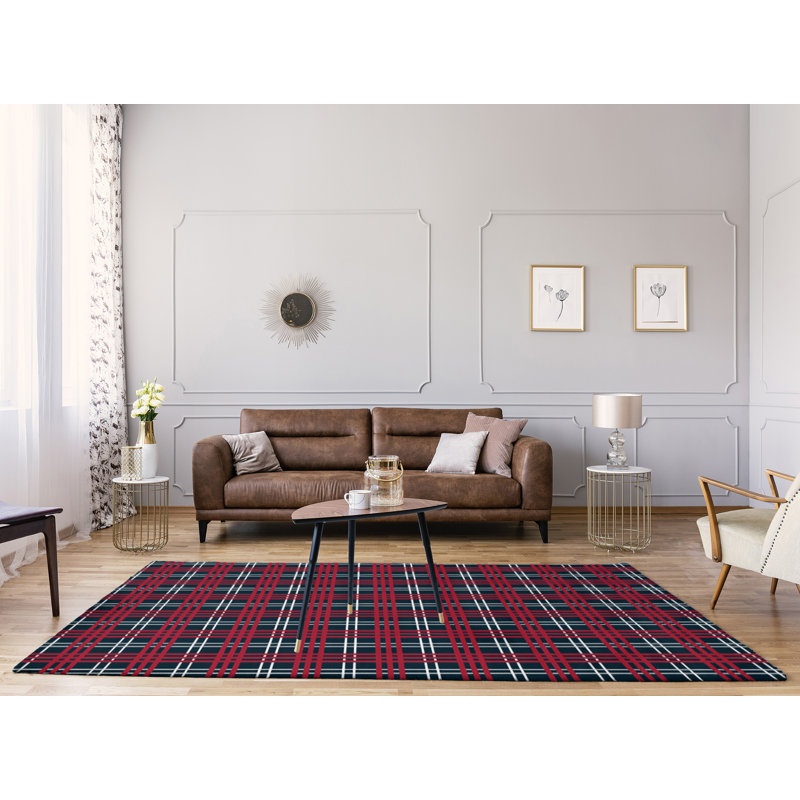 Plaid Indoor Rug, Rectangle 5' x 7'