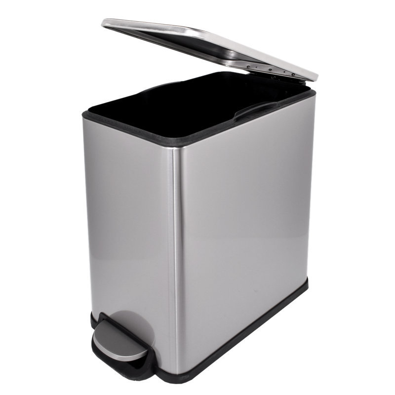 Poubelle à pédale 2,6 gallons en acier inoxydable