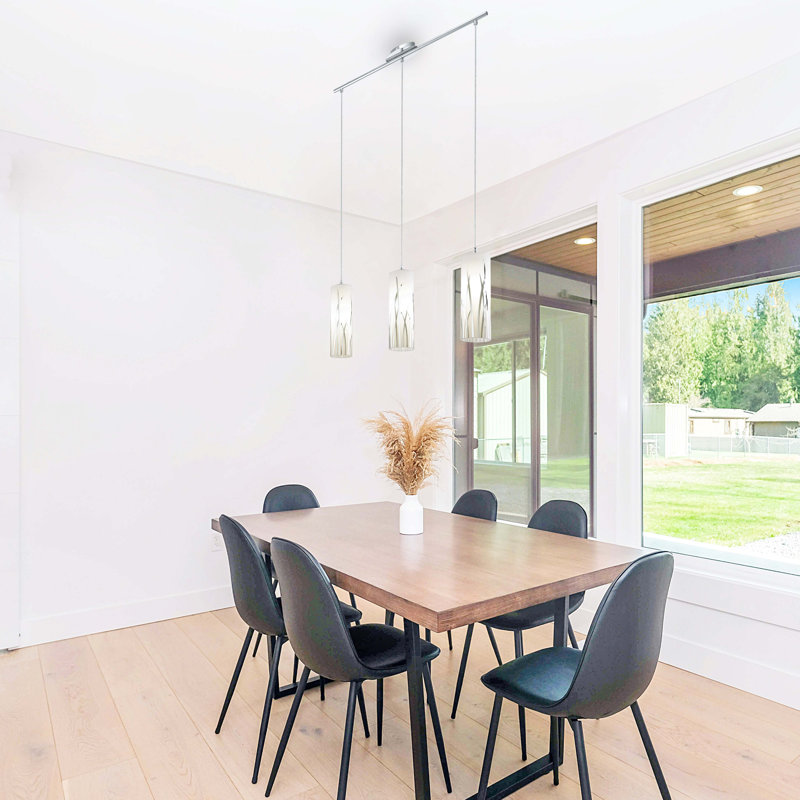 Mishti 3 - Light Chrome Kitchen Island Pendant