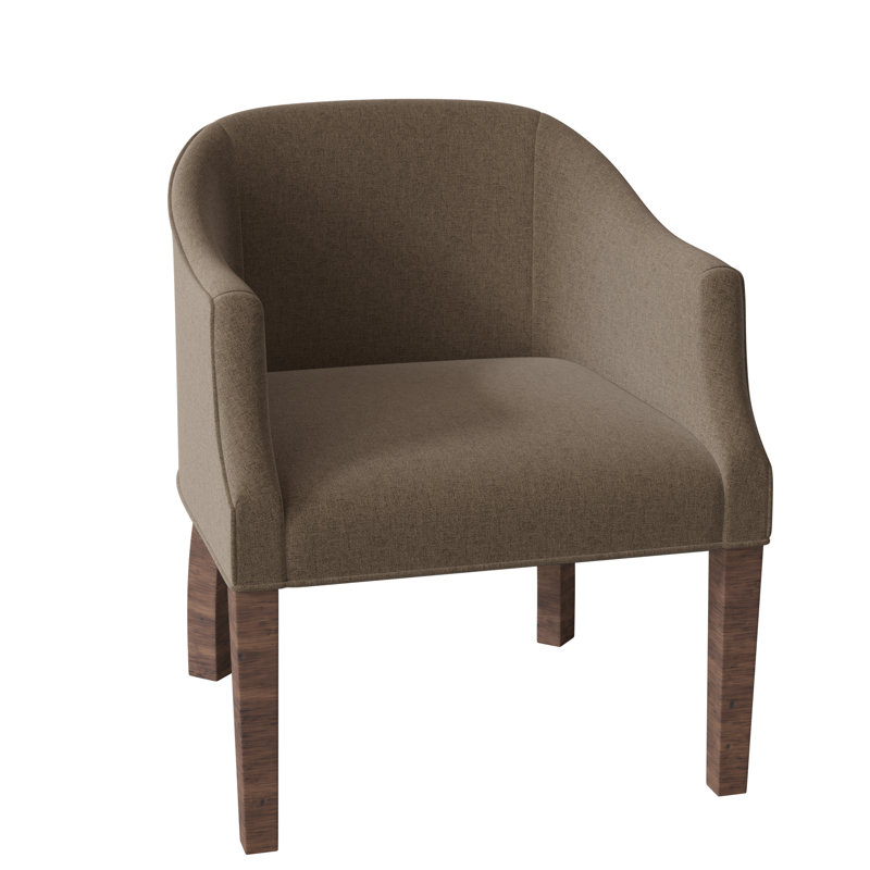 Fauteuil demi-tonneau Aiden, Mastic 3152, Tabac