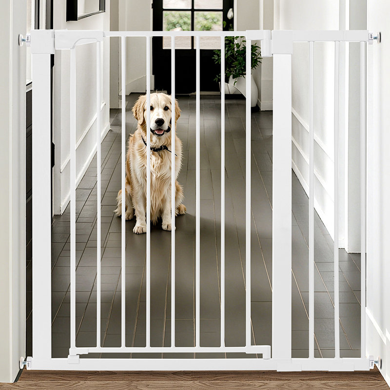 Barrière de sécurité réglable 40 po pour animaux, Blanc
