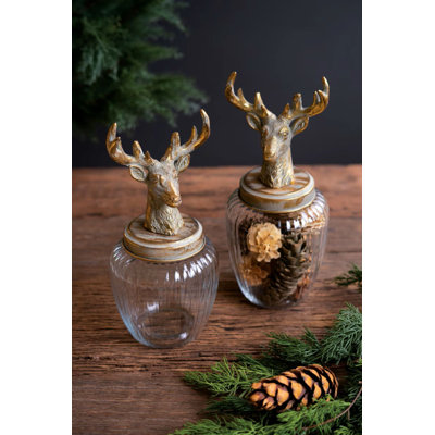Ensemble de deux pots en verre